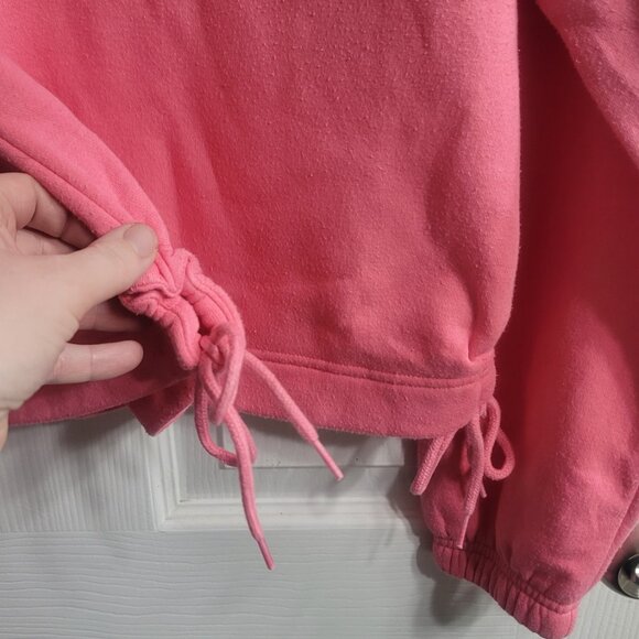 #358 NO BO Pink Cropped Sweater You Are What You Manifest - Picture 5 of 7